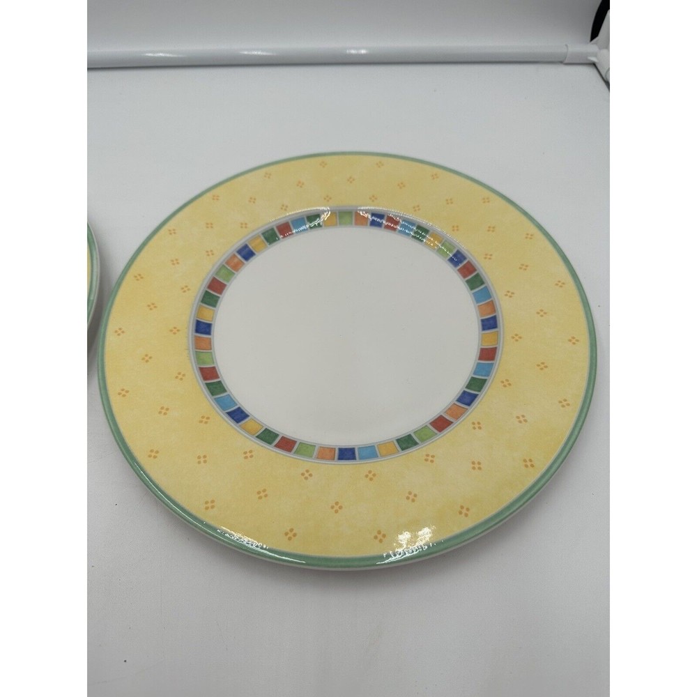 Set Of 2  Villeroy & Boch Twist Alea Limone Dinner Plate 10 5/8” - Picture 3 of 5